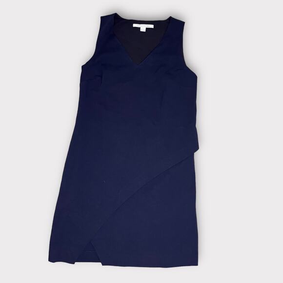Diane Von Furstenberg DVP Jenn Shift Dress Navy Blue Size 8 - Picture 2 of 10